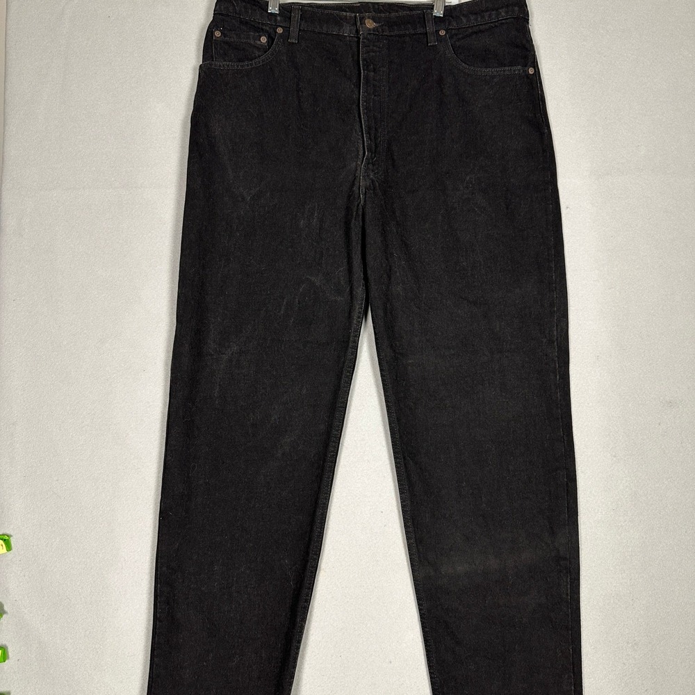 Levi 550‎ Jeans Mens 42X32 Black Relaxed Fit Tapered Leg Denim Made In Canada